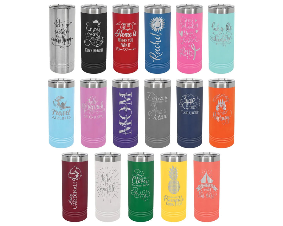 Customizable 22oz Skinny Tumblers