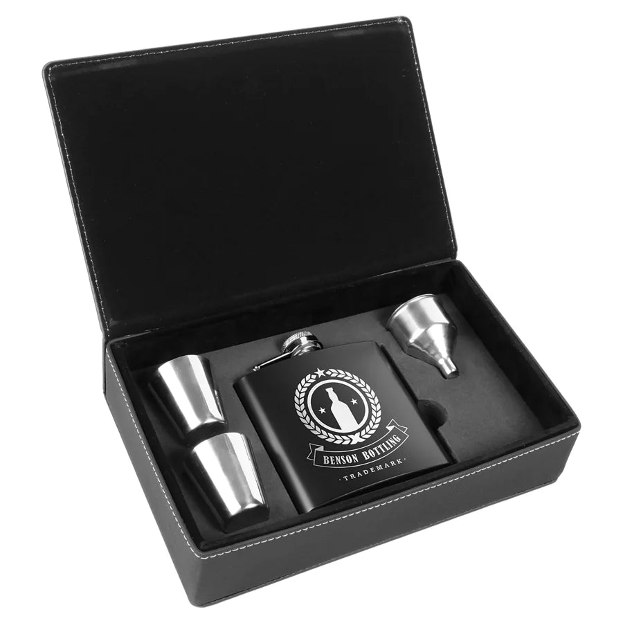Customizable Stainless Steel Flask Gift Set