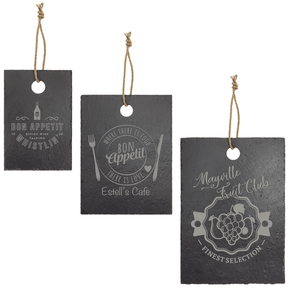 Engravable Hanging Rectangle Slate Cutting Board