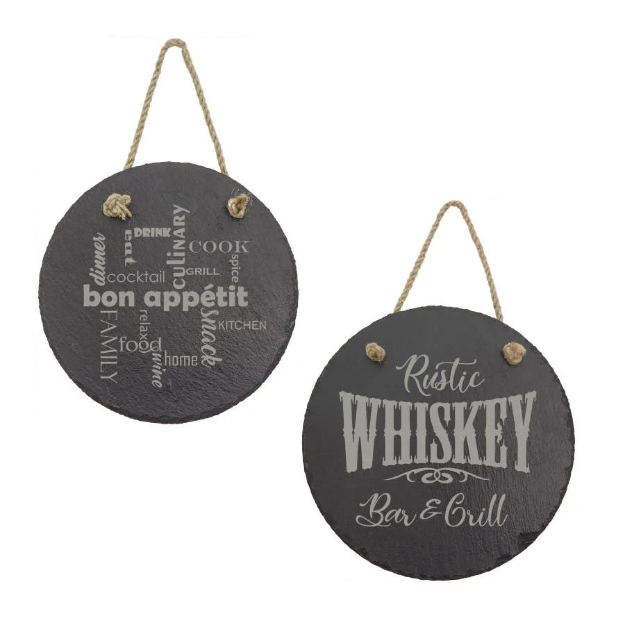 Engravable Round Hanging Slate
