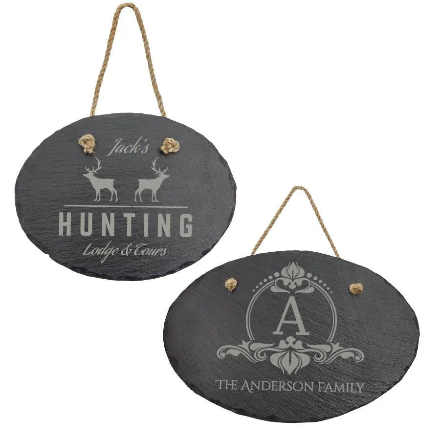 Engravable Oval Hanging Slates