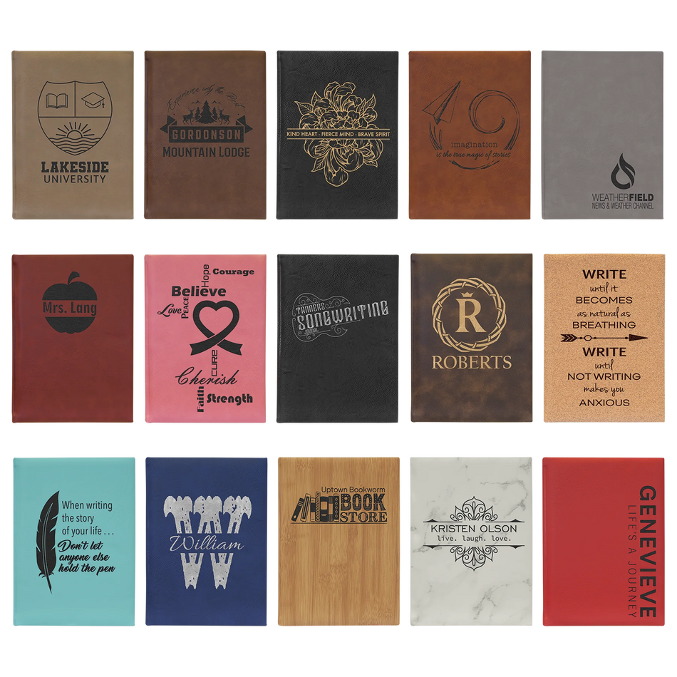 Engravable Leatherette Notepads